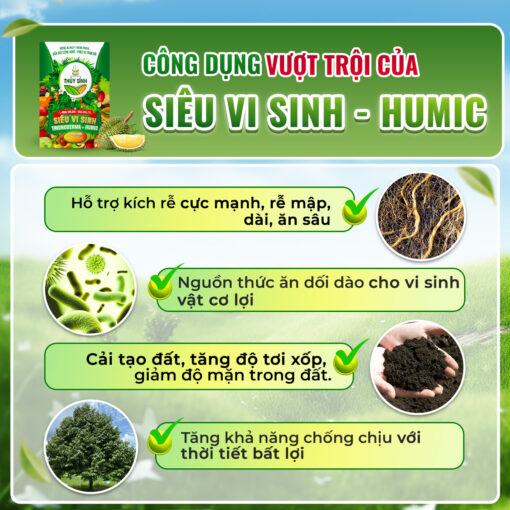 Công dụng siêu vi sinh Humic