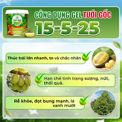 công dụng gel tưới 15 5 25