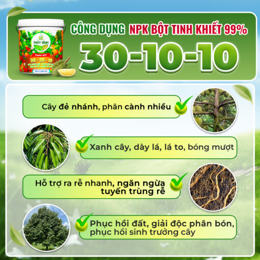 Công dụng NPK 30-10-10