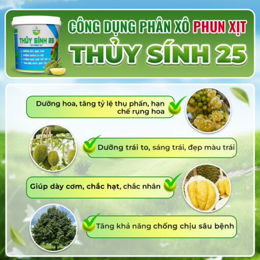 Công dụng phân xô thủy sính 25