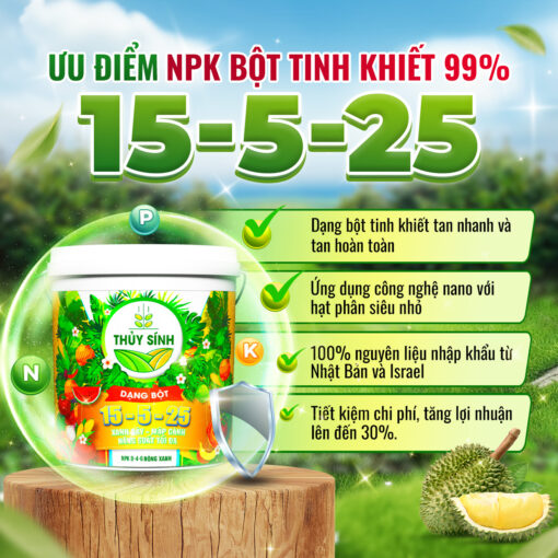 Ưu điểm bột npk 15 5 25