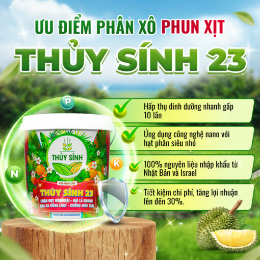 Ưu điểm phân xô phun xịt Thủy Sính 23