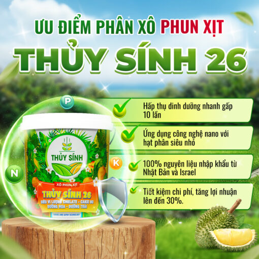 Ưu điểm phân xô phun xịt Thủy Sính 26