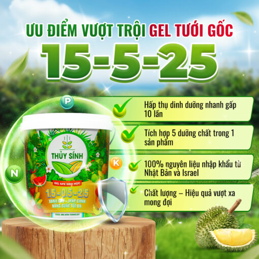 Ưu điểm gel tưới 15 5 25