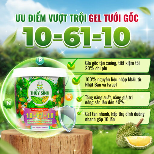 Ưu điểm Gel tưới NPK 10-61-10