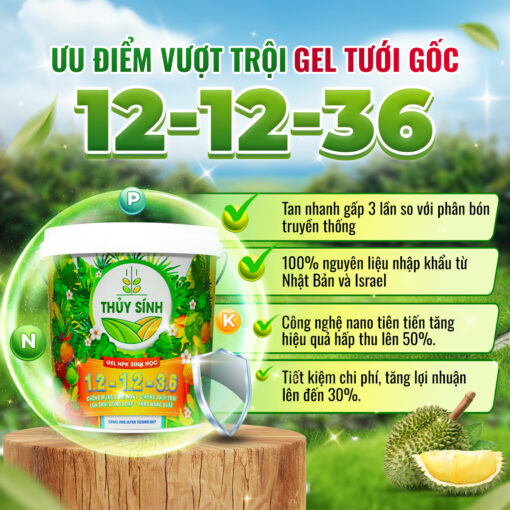 ưu điểm gel tưới 12 12 36