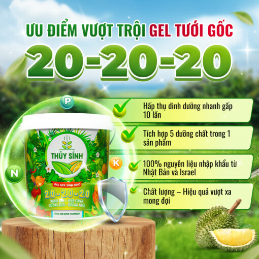 Ưu điểm sử dụng gel tưới gốc 20-20-20