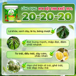 Công dụng phân xô bột NPK 20-20-20